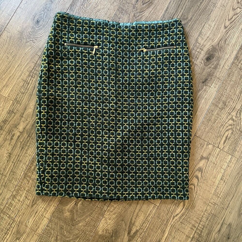 Vintage Beth Bowley Pencil Skirt Sz 6 Tweed Wool Blend